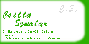 csilla szmolar business card