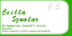 csilla szmolar business card